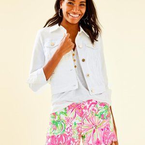 Lilly Pulitzer Seaspray White Denim Jacket
